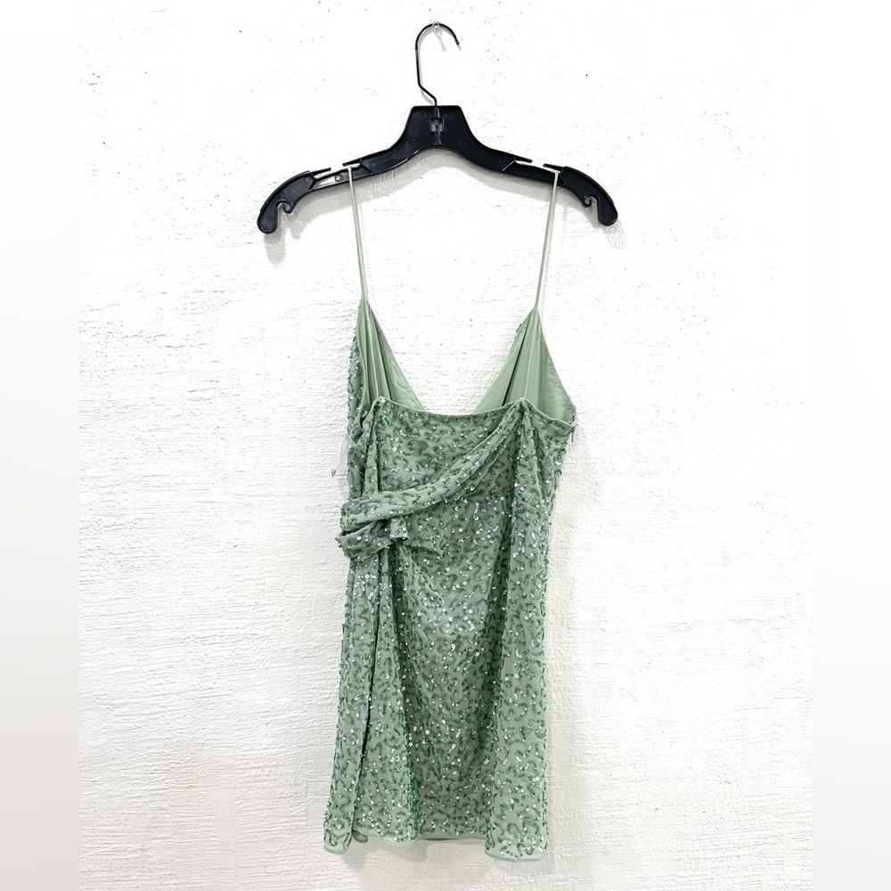 Alice Olivia Celestine Embellished Wrap Minidress - Picture 6 of 8